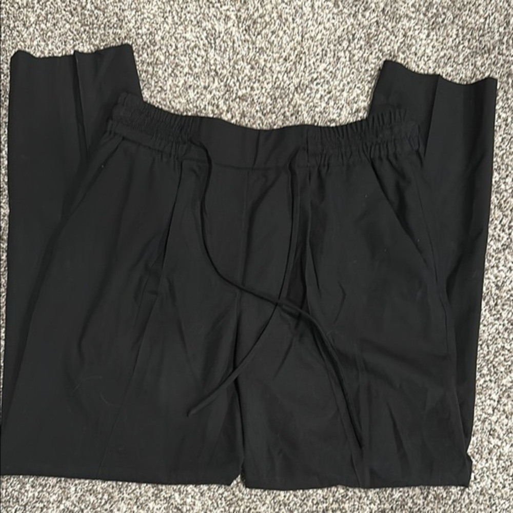Zara Black Ankle Cropped Pants Relaxed Fit